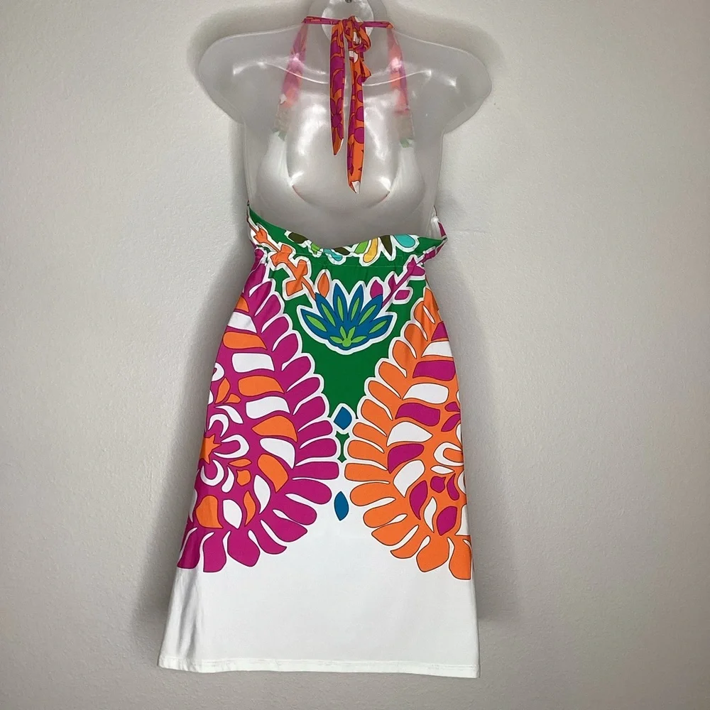 Trina Turk Tamarindo Beach Dress Cover Up Halter Top Med - Picture 5 of 10